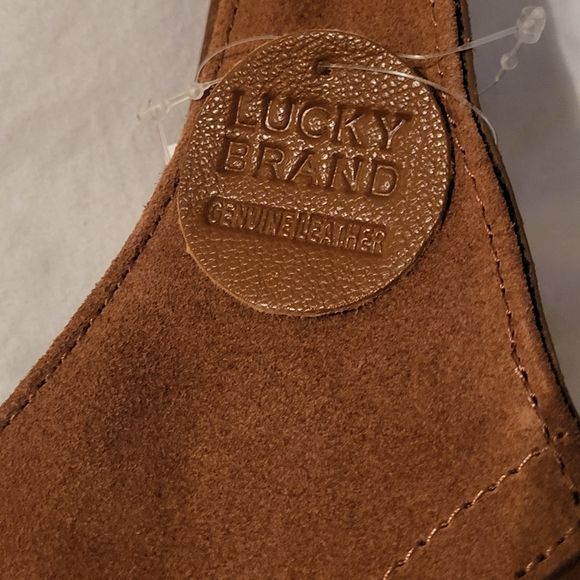 Lucky Brand Nyra Copper Brown Fringe Leather Hobo Bag NWT - Picture 2 of 14